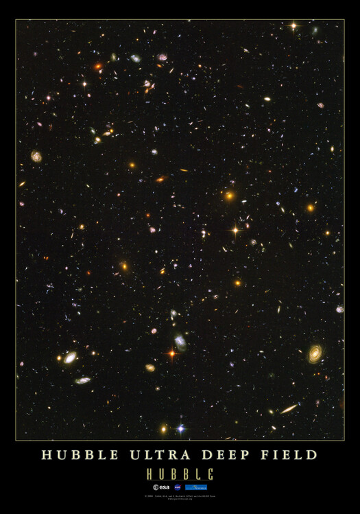 Fotografie Hubble Ultra Deep Field, ESA, Nasa, Hubble Telescope