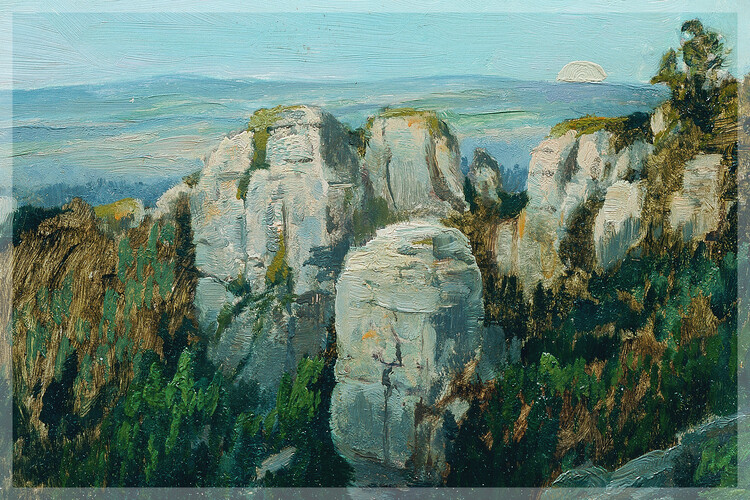 Reproduktion Prachau Rocks (Landscape) - Ferdinand Engelmüller