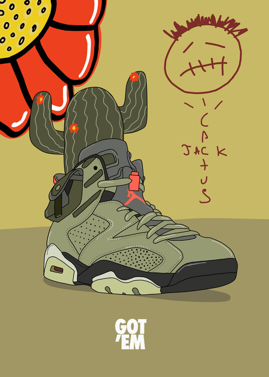 Art Print sneakers travis the jack