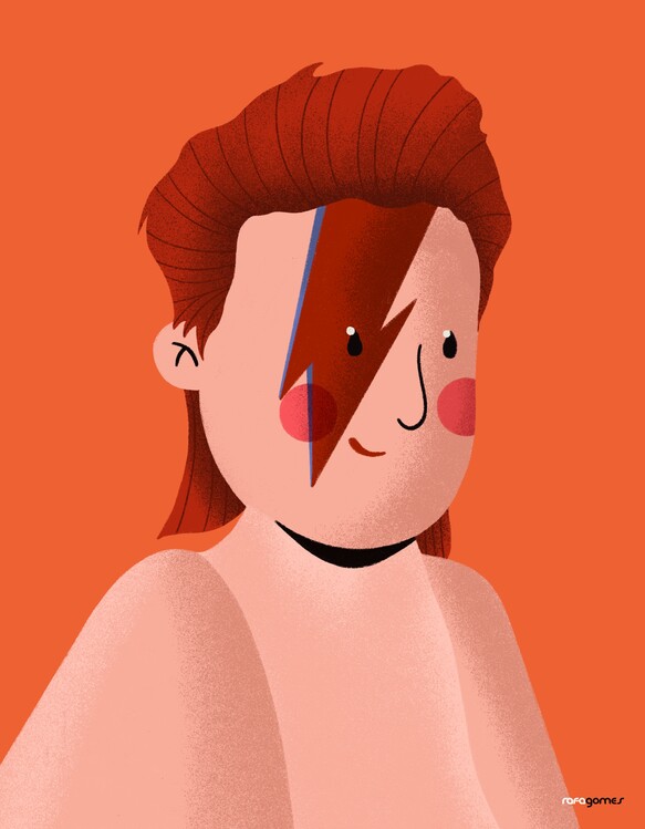 Illustration David Bowie Portrait