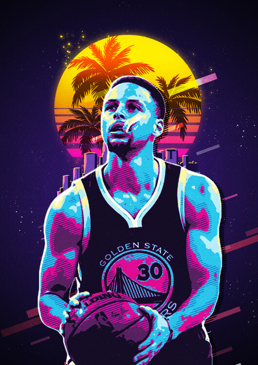 Illustration Chef Curry retro80s