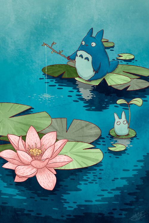 Illustration Fishing in the pond