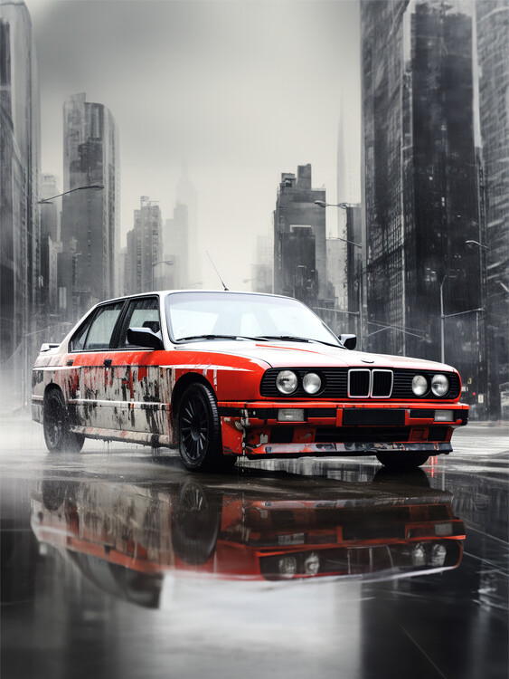 Illustration BMW M3 Graffiti Style