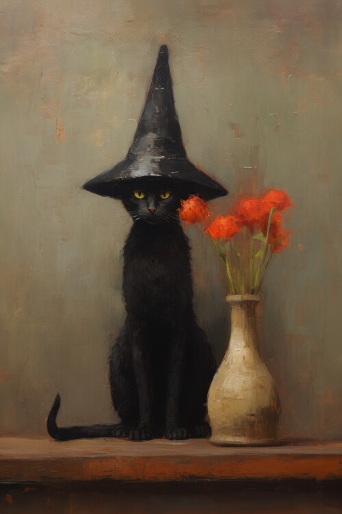 Ilustrace The Witches Cat Dark Arts