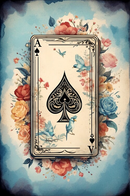 Illustrazione Ace of Spades Vintage Illustration - Retro Symbol of Victory