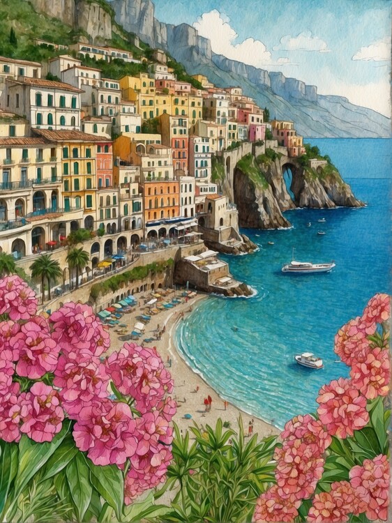 Kunstfoto Amalfi Italy