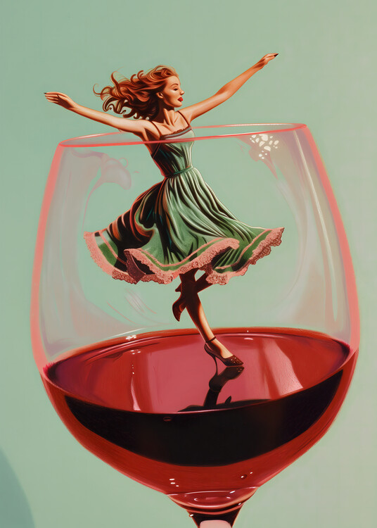 Illustration Wine Dance