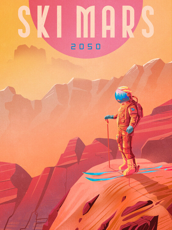 Illustration Ski Mars