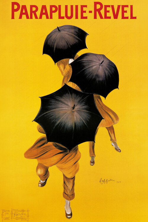 Quadro su tela Poster advertising 'Revel' umbrellas (1922)