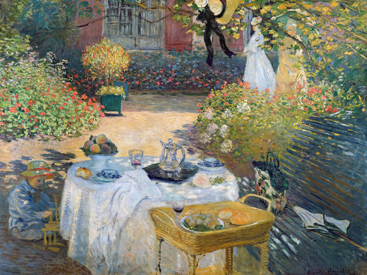 Reprodukcja Monet's garden at Argenteuil (1873)