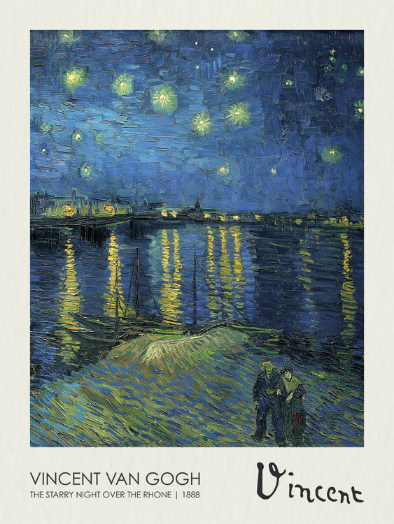 Reproduktion The Starry Night over the Rhone (1888)