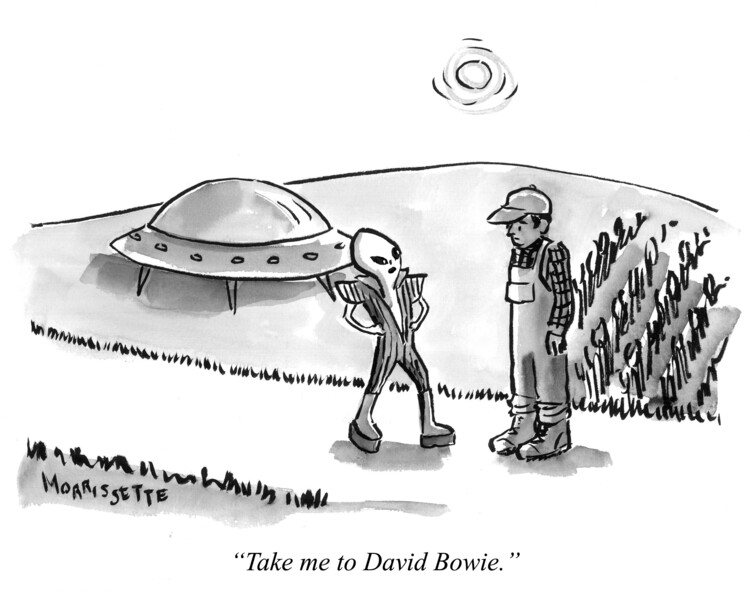 Illustration Alien Wants David Bowie