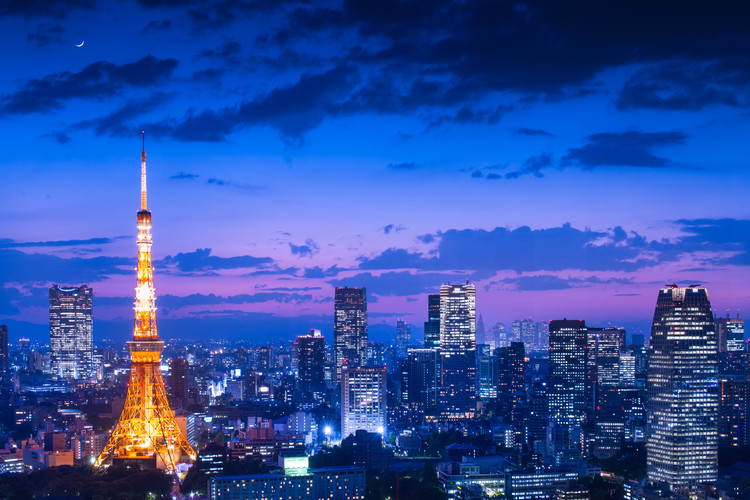 Fotografia Tokyo night view