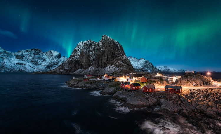 Fotografia Dancing over Hamnoy