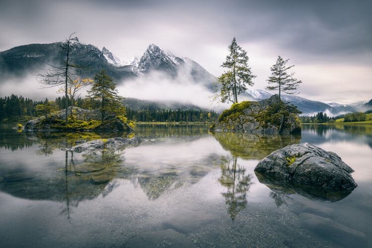 Fotografia Rainy morning at Hintersee (Bavaria)