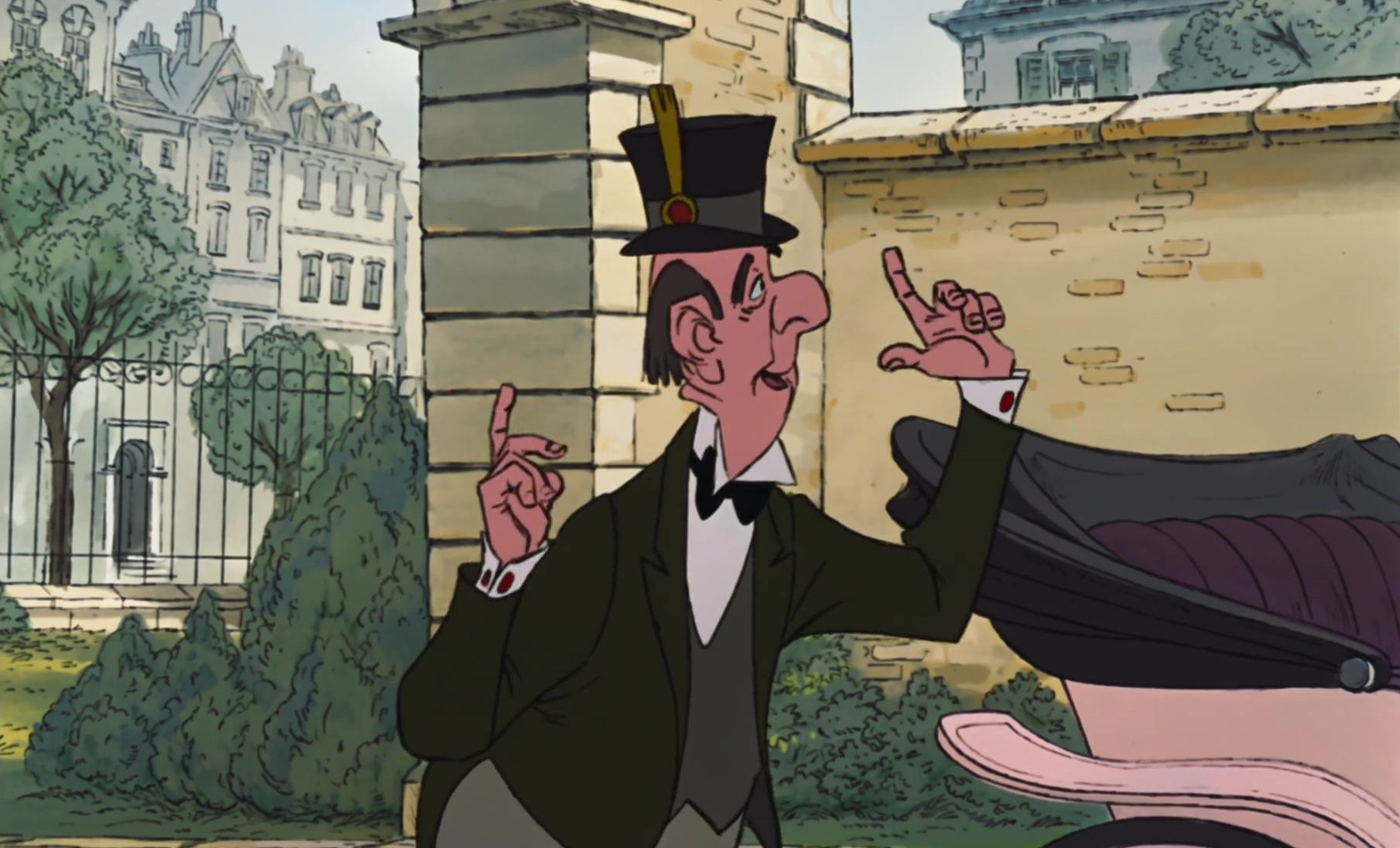 Edgar is a bumbling, ineffective villain that looks like an English gentlemen.