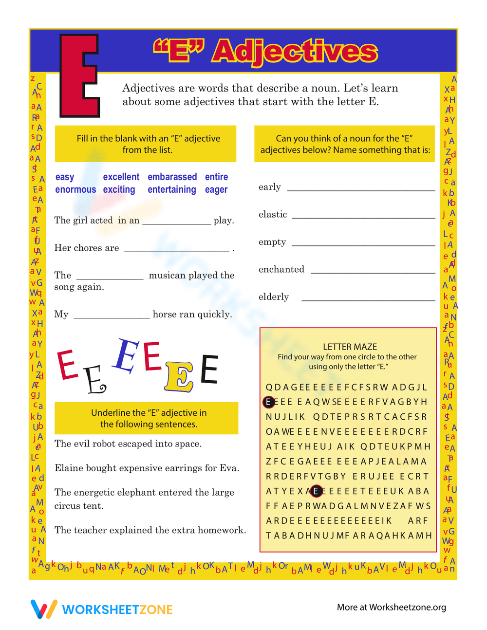 Adjectives With Letter 