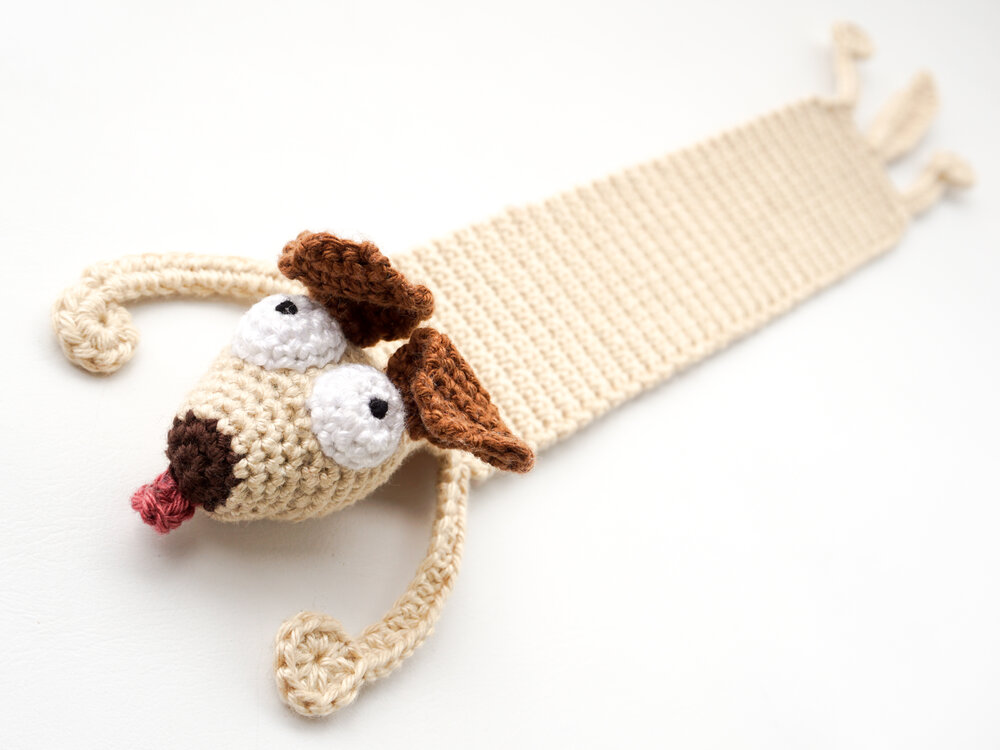 PDF Crochet Pattern Dog Bookmark by Supergurumi