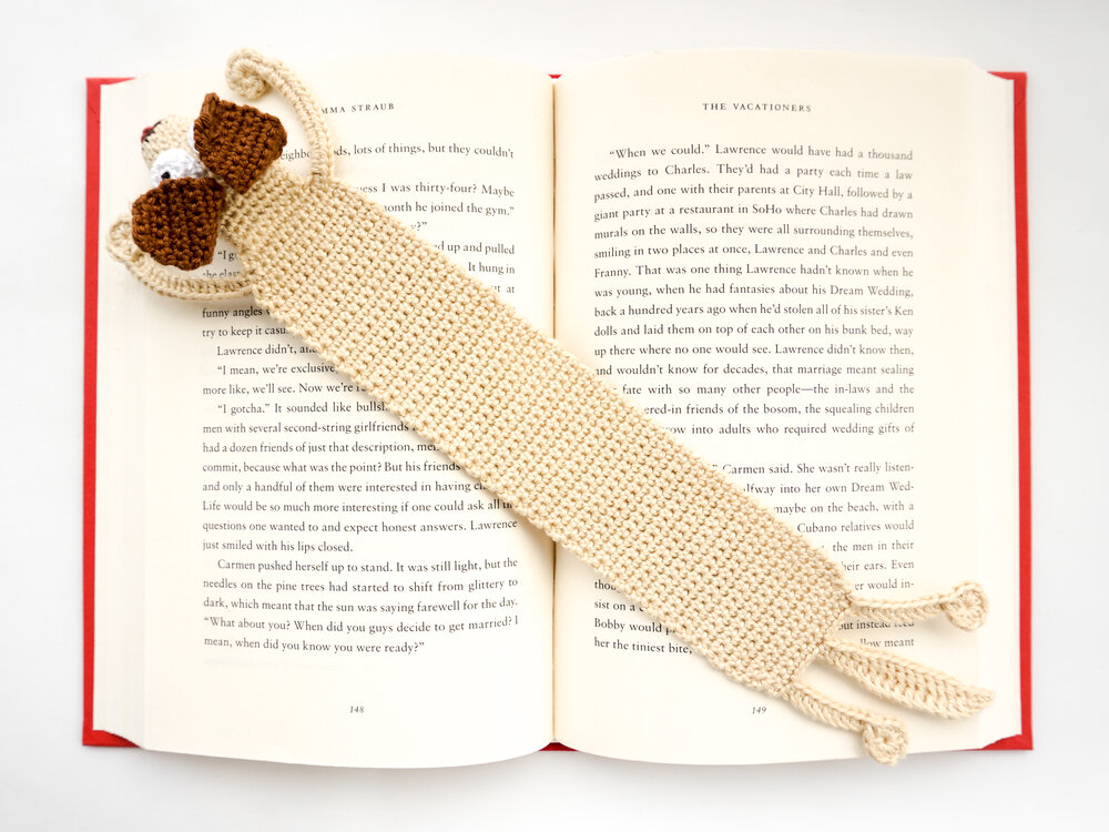 PDF Crochet Pattern Dog Bookmark by Supergurumi