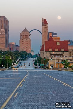 Moonrise over Market Street