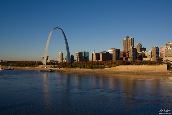 Clear fall day on the riverfront