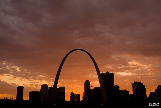 Golden August sunset