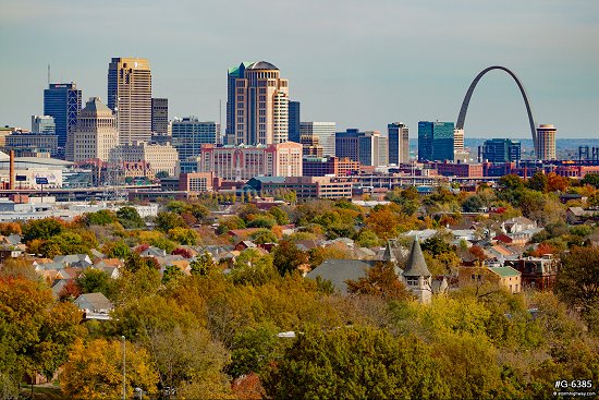 Fall colors with skyline