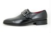 Black leather Loafers with Buckle