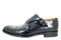 Luxury Business Men's Shoes with Buckles - black