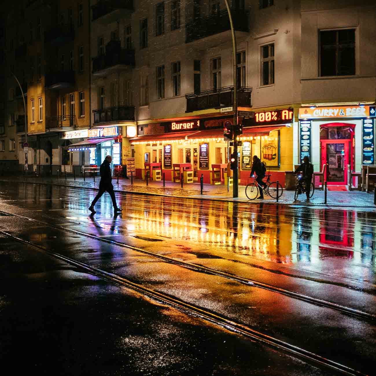 Street Photography Rain in Berlin by Martin U Waltz