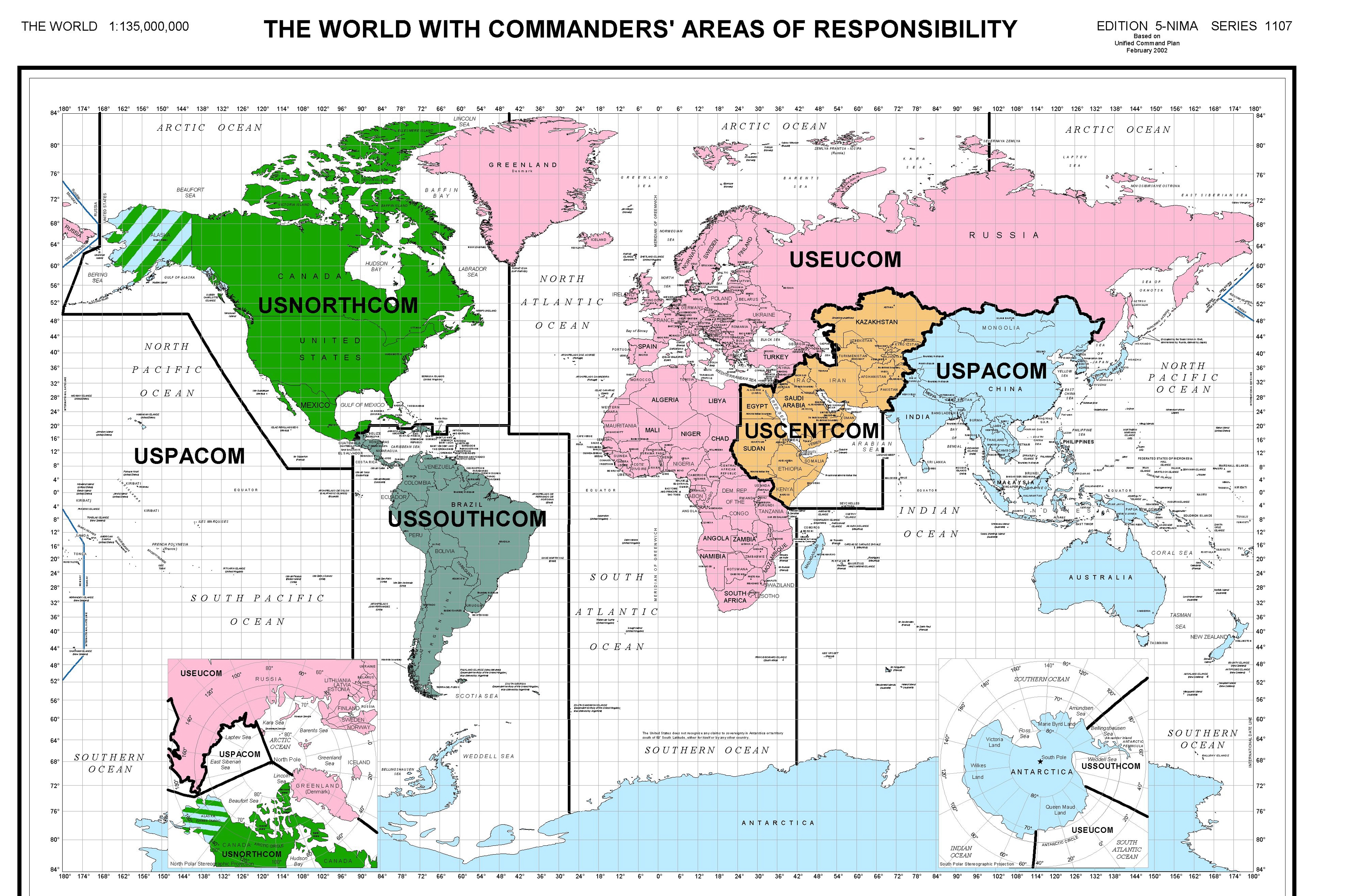 EUCOM AOR Map