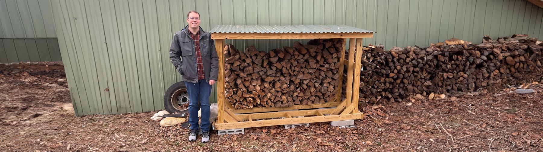 Making a DIY Covered Firewood Rack Holder