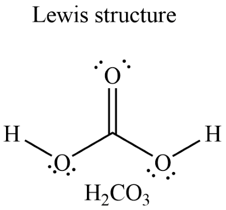 Draw and explain the Lewis structure for H2CO3. | Study.com