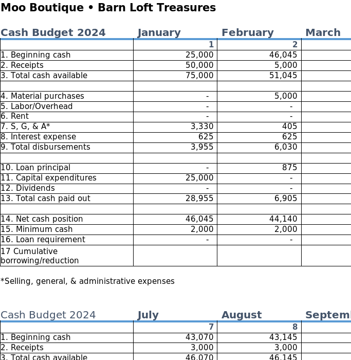 Projected Balance Sheet