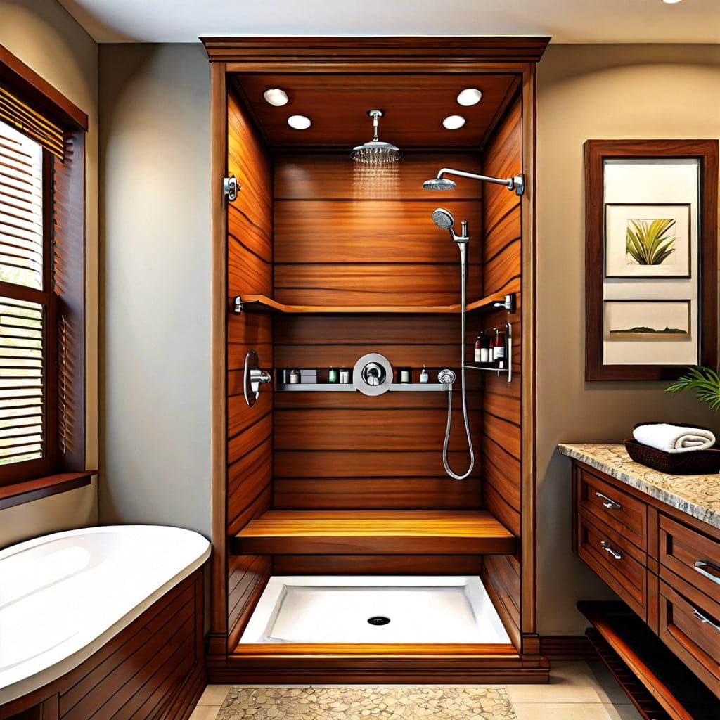 exploring exotic wood in shower trim