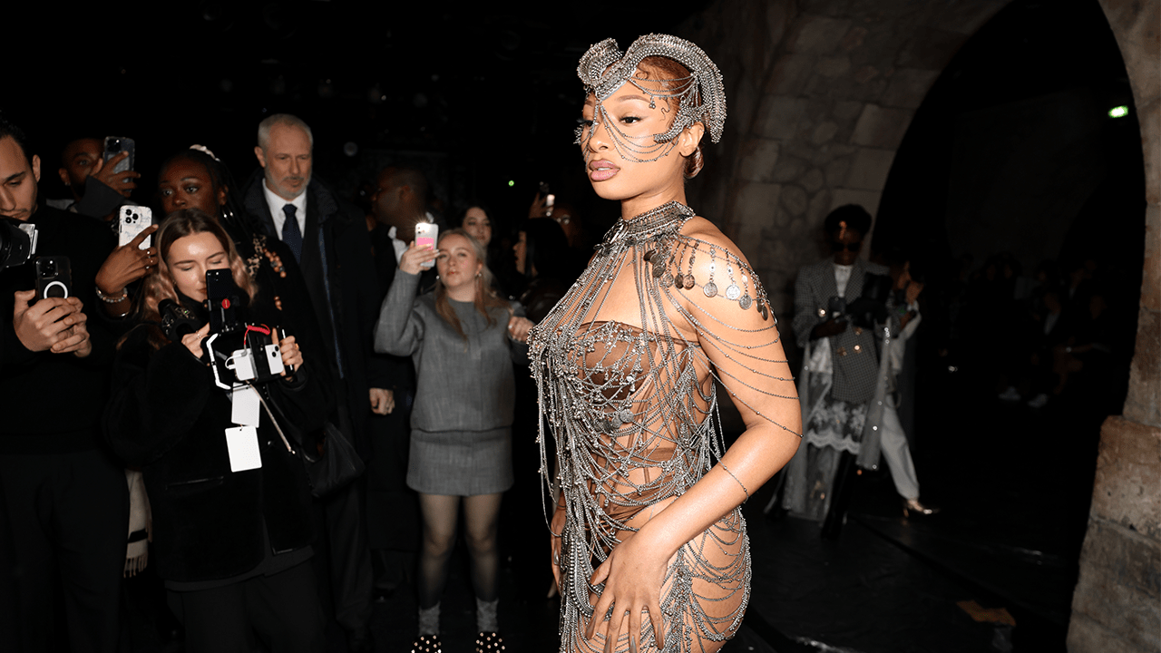 Megan Thee Stallion at Paris Fashion Week.