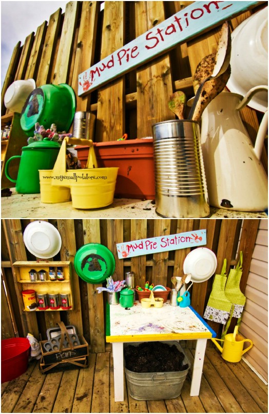 Cute DIY Mud Pie Station