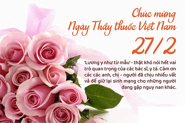 Phong cách Thiệp chúc mừng ngày Thầy thuốc Việt Nam sang trọng và ý nghĩa