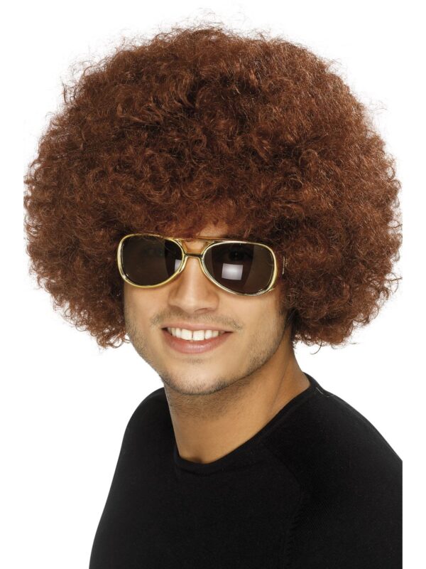 Brown 70's Funky Afro Wig Sunbury Costumes