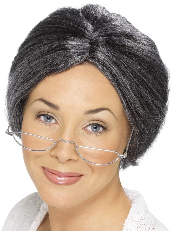 Granny Bun Wig, Grey Sunbury Costumes