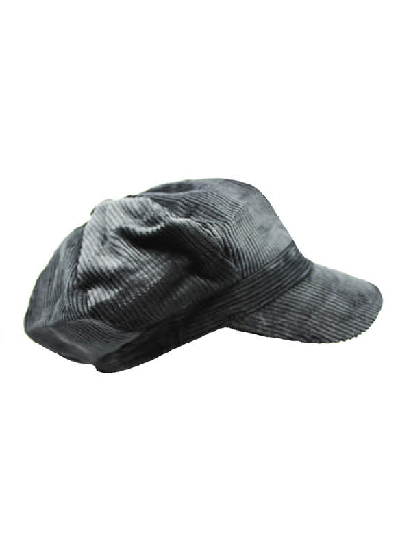 poor boy cap dark grey corduroy sunbury costumes