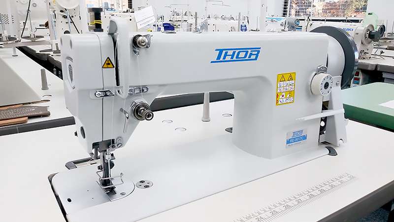 THOR RE-0617C Single Needle Walking Foot Sewing Machine with Belt Drive Servo Motor