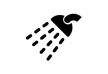 Black Simple Shower Icon