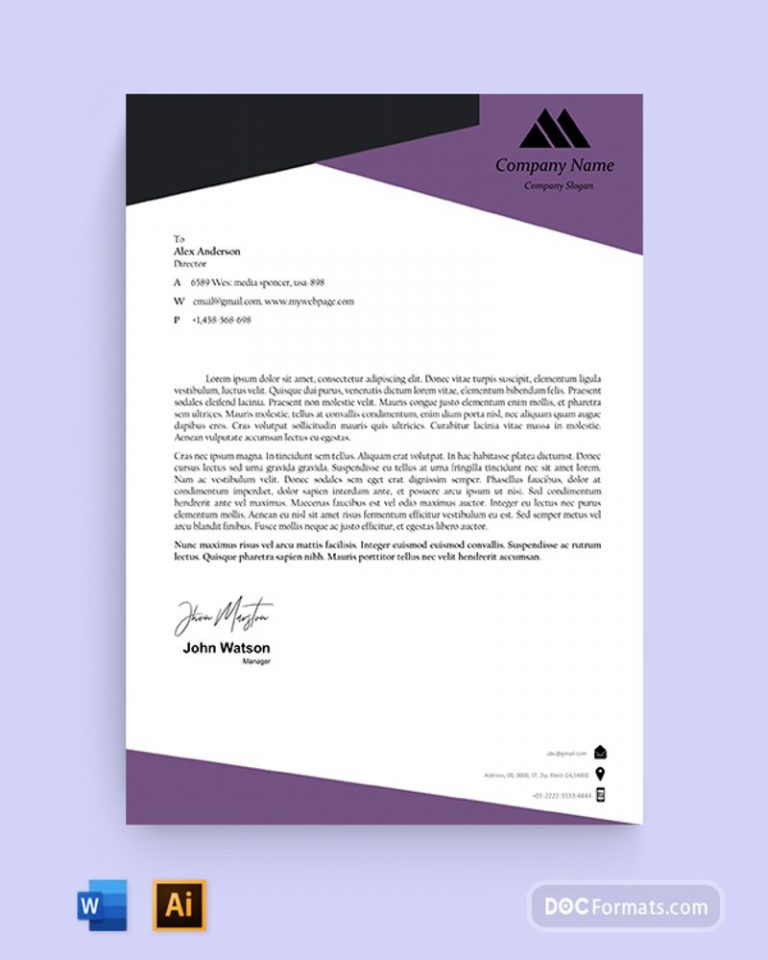 Create Company Letterhead Template