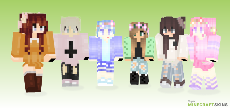 Pastel flower Minecraft Skins. Download for free at SuperMinecraftSkins