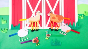 Old MacDonald Had A Farm - Dancing Farm Animals Craft