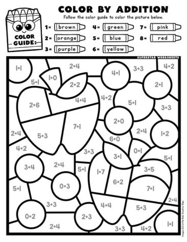 Fall Color By Number - Superstar Worksheets