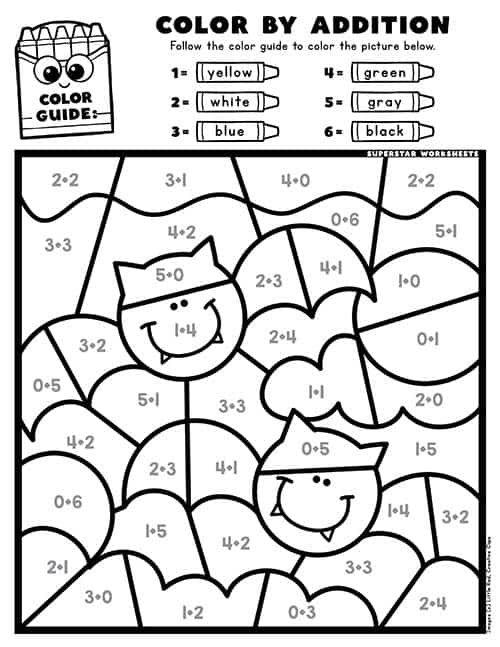 Halloween Addition Color By Number Coloring Pages Sketch Coloring Page