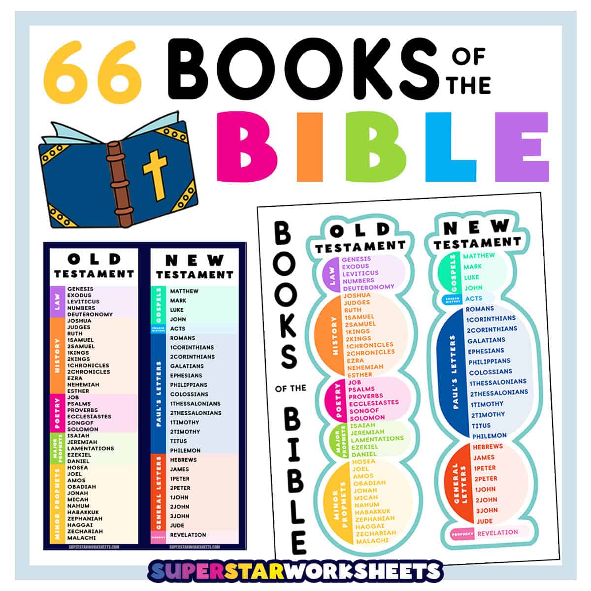 Books of the Bible - Superstar Worksheets