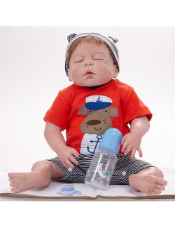 Cute silicone baby boy 21 inches washable doll